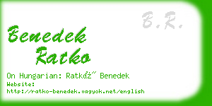 benedek ratko business card